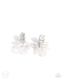 Stacked Sprigs - White Earring