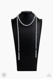 SCARFed for Attention - Silver Necklace - Paparazzi