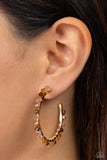 Halo Hustle - Brown Earrings - Paparazzi