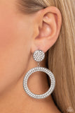 GLOW You Away - White Earrings - Paparazzi