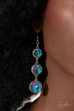 A dizzying display of silver hoops drapes across the chest in effervescent layers. Smooth, glassy beads, brushed in swirls of pastel iridescence, bubble up from some of the open, circular frames, further exaggerating their staggered size and placement, and showcasing their dreamy opalescent finish. With every new angle, a different hue emerges from the glassy beads, mimicking the reflective surface of water in a tropical paradise and emitting an air of serenity. Features an adjustable clasp closure.