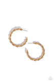 Featuring a braided motif, twisted gold ribbons encircle the ear for an industrially glitzy statement. Earring attaches to a standard post fitting. Hoop measures approximately 1 1/2" in diameter.  Sold as one pair of hoop earrings.