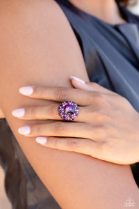 Glistening Grit - Purple Ring - Paparazzi